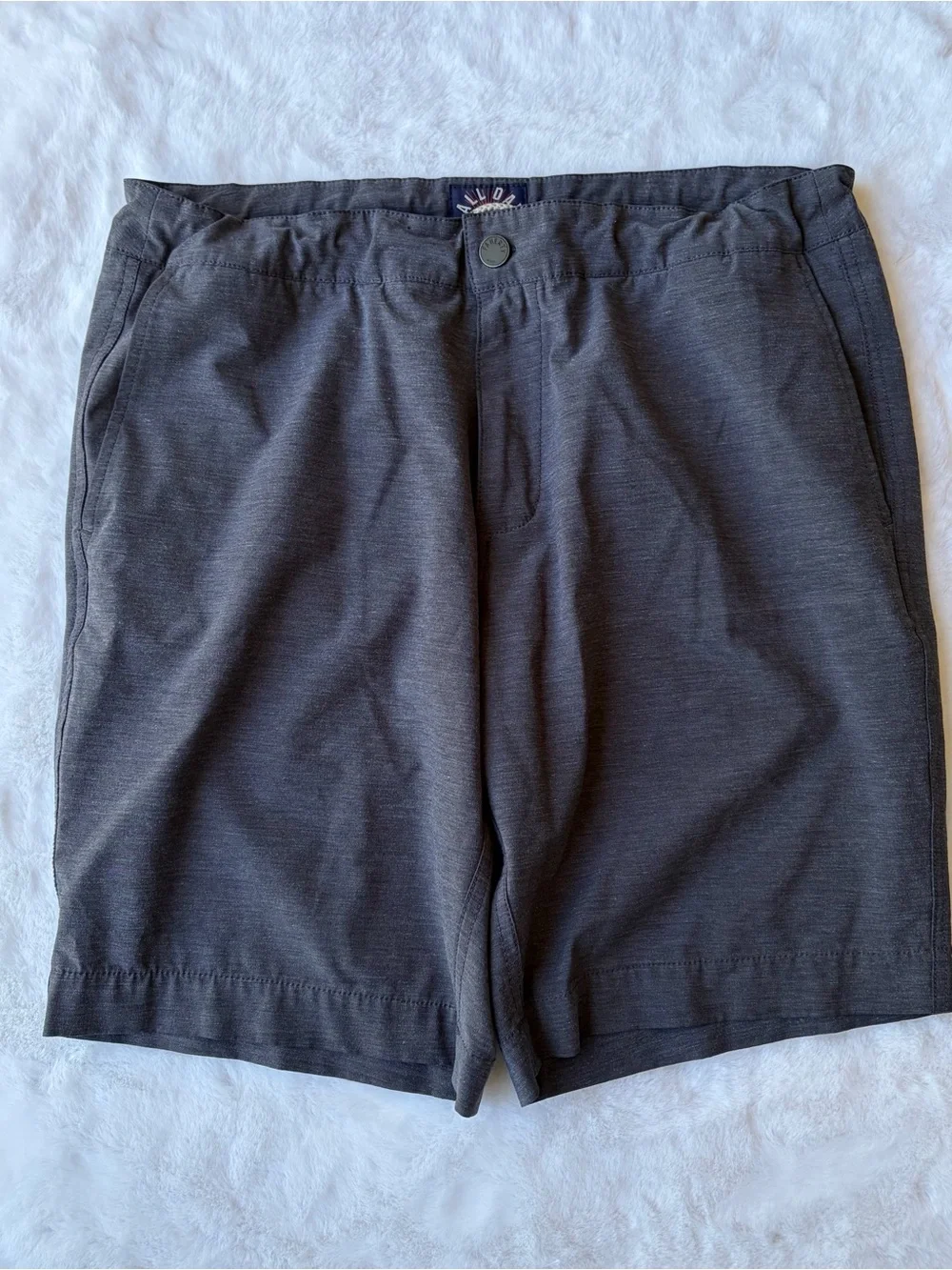 Faherty All Day Shorts Mens Gray Chino Drawstring Stretch Casual